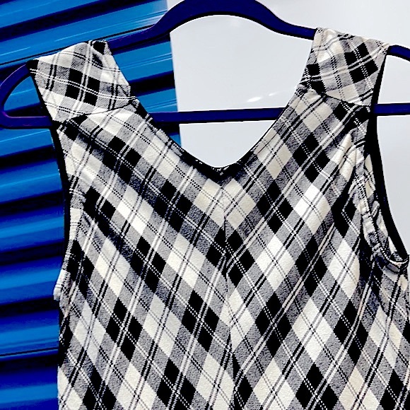 (2 for $20) Diamond Plaid pencil Dress, OOAK - Picture 7 of 7